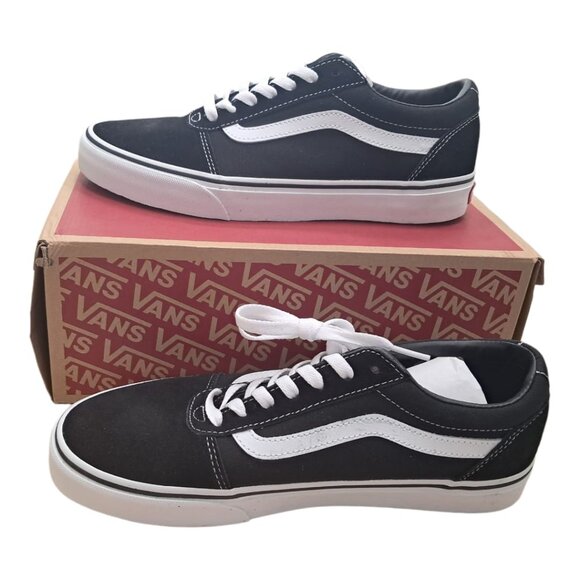 NWT Vans Ward Suede Canvas Sneakers – Black/White – Men’s Size 8.5 ( 26.5 CM ) - Picture 9 of 15